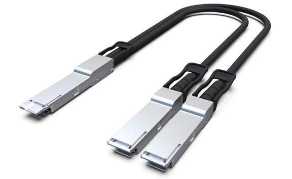 QSFP-DD 200 Gbps to 2* QSFP28 100 Gbps DAC